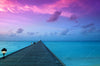 Acrylglasbild Sonnenuntergang Auf Den Malediven Quadrat Crop