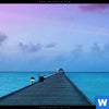 Acrylglasbild Sonnenuntergang Auf Den Malediven Rund Zoom