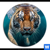 Acrylglasbild Tauchender Tiger Rund Motivvorschau