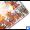 Acrylglasbild Tropische Palmen Rund Materialbild