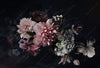 Acrylglasbild Vintage Blumen Rund Crop