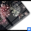Acrylglasbild Vintage Blumen Rund Materialbild