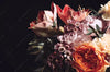 Acrylglasbild Vintage Blumenstrauss Rund Crop