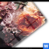 Acrylglasbild Vintage Blumenstrauss Rund Materialbild