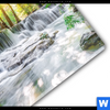 Acrylglasbild Wald Wasserfall No 1 Rund Materialbild