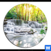 Acrylglasbild Wald Wasserfall No 1 Rund Motivvorschau