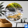 Acrylglasbild Wald Wasserfall No 2 Rund Produktvorschau
