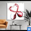 Acrylglasbild Wein Liebe Quadrat Produktvorschau
