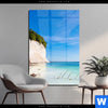Acrylglasbild Weisse Kreidefelswand Am Meer Hochformat Produktvorschau