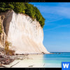 Acrylglasbild Weisse Kreidefelswand Am Meer Panorama Zoom