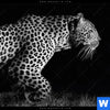 Acrylglasbild Wilder Leopard Querformat Zoom