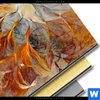 Bild Edelstahloptik Abstrakter Bluetenzauber In Orange Quadrat Materialbild