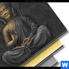 Bild Edelstahloptik Buddha In Lotus Pose Quadrat Materialbild