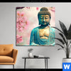 Bild Edelstahloptik Buddha Statue Mit Kirschblueten Quadrat Produktvorschau