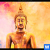 Bild Edelstahloptik Bunter Buddha No 3 Hochformat Zoom