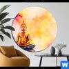 Bild Edelstahloptik Bunter Buddha No 3 Rund Produktvorschau