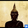 Bild Edelstahloptik Dark Buddha Rund Zoom