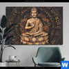 Bild Edelstahloptik Goldener Buddha No 2 Querformat Produktvorschau
