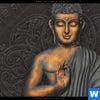 Bild Edelstahloptik Goldener Buddha Quadrat Zoom