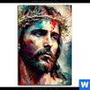 Bild Edelstahloptik Jesus Christus Mit Dornenkrone Hochformat Motivvorschau