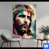 Bild Edelstahloptik Jesus Christus Mit Dornenkrone Hochformat Produktvorschau