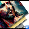 Bild Edelstahloptik Jesus Christus Mit Dornenkrone Quadrat Materialbild