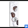 Bild Edelstahloptik Kokosnuesse Mit Wasserspritzer Schmal Motivvorschau
