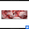 Bild Edelstahloptik Kuschelnde Flamingos Panorama Motivvorschau
