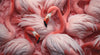 Bild Edelstahloptik Kuschelnde Flamingos Schmal Crop
