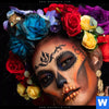 Bild Edelstahloptik La Calavera Catrina No 2 Rund Zoom