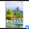 Bild Edelstahloptik Palmen Berg Auf Insel Hochformat Motivvorschau