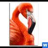 Bild Edelstahloptik Rosa Flamingo Hochformat Motivvorschau