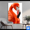 Bild Edelstahloptik Rosa Flamingo Hochformat Produktvorschau