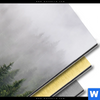 Bild Edelstahloptik Wald Im Nebel Hochformat Material