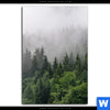 Bild Edelstahloptik Wald Im Nebel Hochformat Motivvorschau