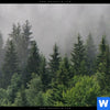 Bild Edelstahloptik Wald Im Nebel Hochformat Zoom
