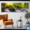 Bild Edelstahloptik Wald Wasserfall No 2 Panorama Produktvorschau