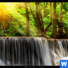 Bild Edelstahloptik Wald Wasserfall No 2 Querformat Zoom