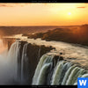 Bild Edelstahloptik Wasserfall Bei Abendsonne Panorama Zoom