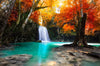 Bild Edelstahloptik Wasserfall Im Wald Panorama Crop