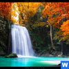 Bild Edelstahloptik Wasserfall Im Wald Panorama Zoom