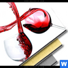 Bild Edelstahloptik Wein Liebe Quadrat Materialbild