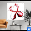 Bild Edelstahloptik Wein Liebe Quadrat Produktvorschau