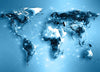Bild Edelstahloptik Weltkarte Kommunikation Panorama Crop