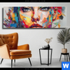 Leinwandbild Abstraktes Frauenportraet Aurora Panorama Produktvorschau