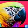 Leinwandbild Federn Papagei Hochformat Zoom