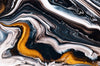 Leinwandbild Fluid Art Goldrausch Panorama Crop