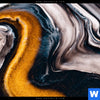 Leinwandbild Fluid Art Goldrausch Panorama Zoom