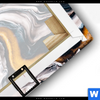 Leinwandbild Fluid Art Goldrausch Quadrat Materialbild