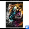 Leinwandbild Tiger Im Farbrausch Hochformat Motivvorschau